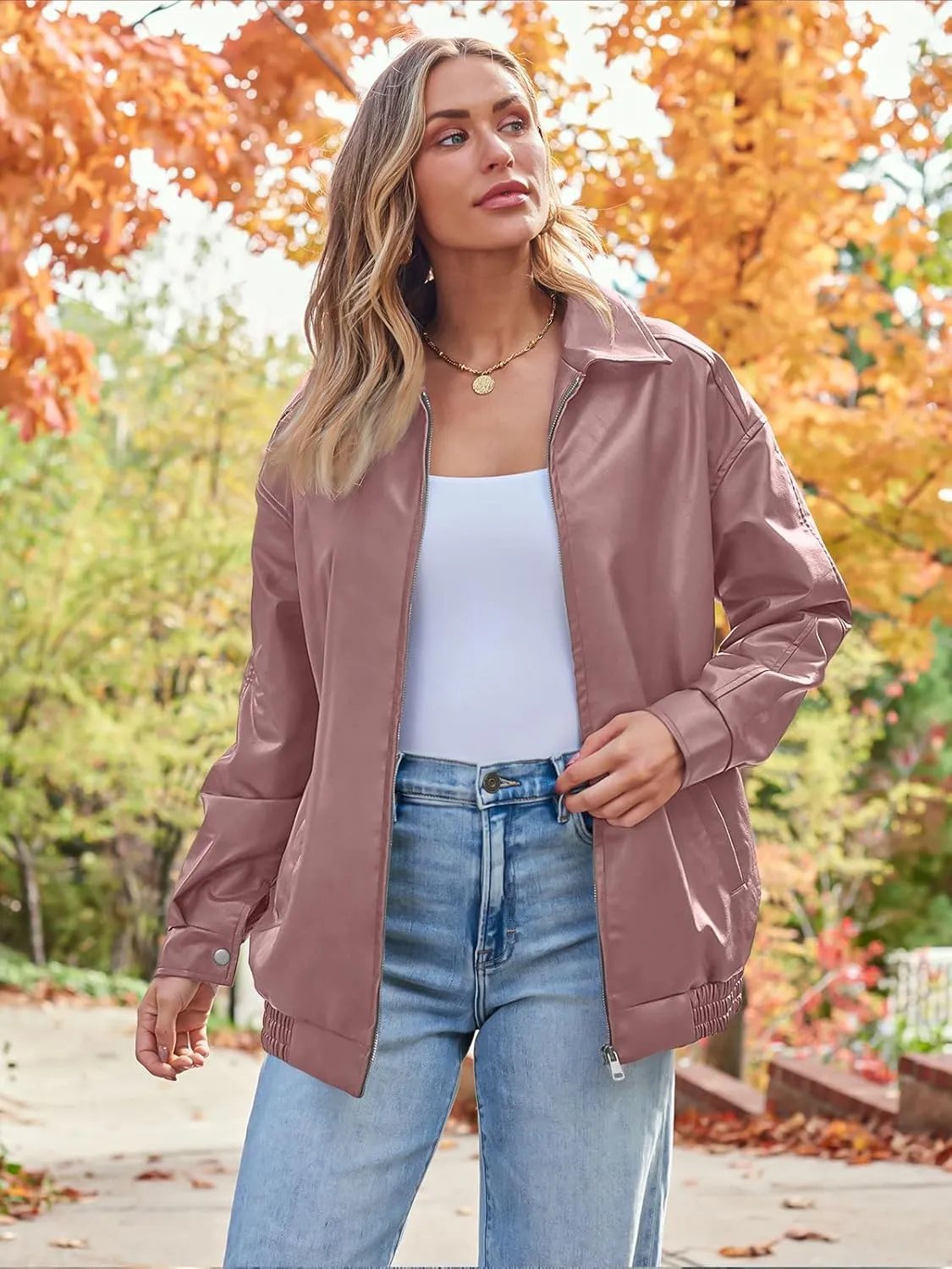 AUTOMET Womens Oversized Leather Jackets Faux Suede Fall Fashion Motorcycle Coats Winter Outfits Clothes Y2k Tops