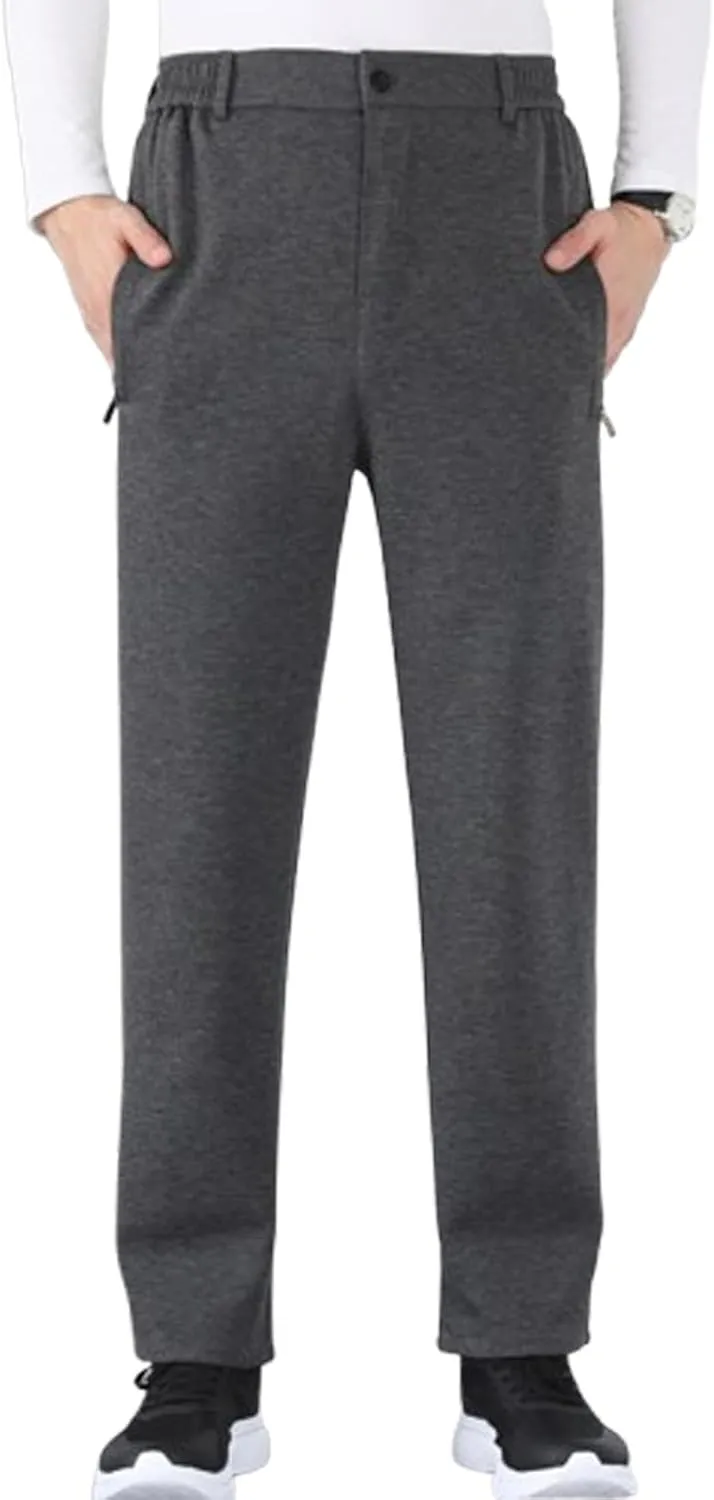 Caloset Cargo Pants, Pulisa Mens Pants, Easemotions - Super Stretch Ice Silk Comfort, Slim Fit Straight Trousers