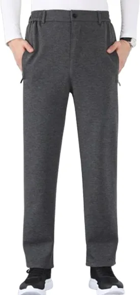 Caloset Cargo Pants, Pulisa Mens Pants, Easemotions - Super Stretch Ice Silk Comfort, Slim Fit Straight Trousers