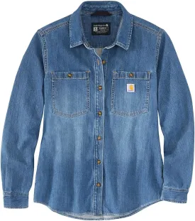 Carhartt Women's Relaxed Fit Midweight Denim Overshirt