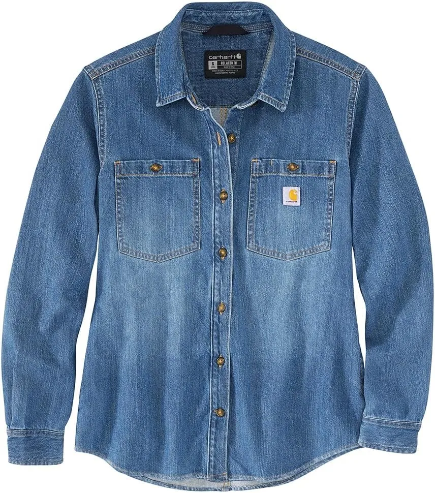 Carhartt Women's Relaxed Fit Midweight Denim Overshirt