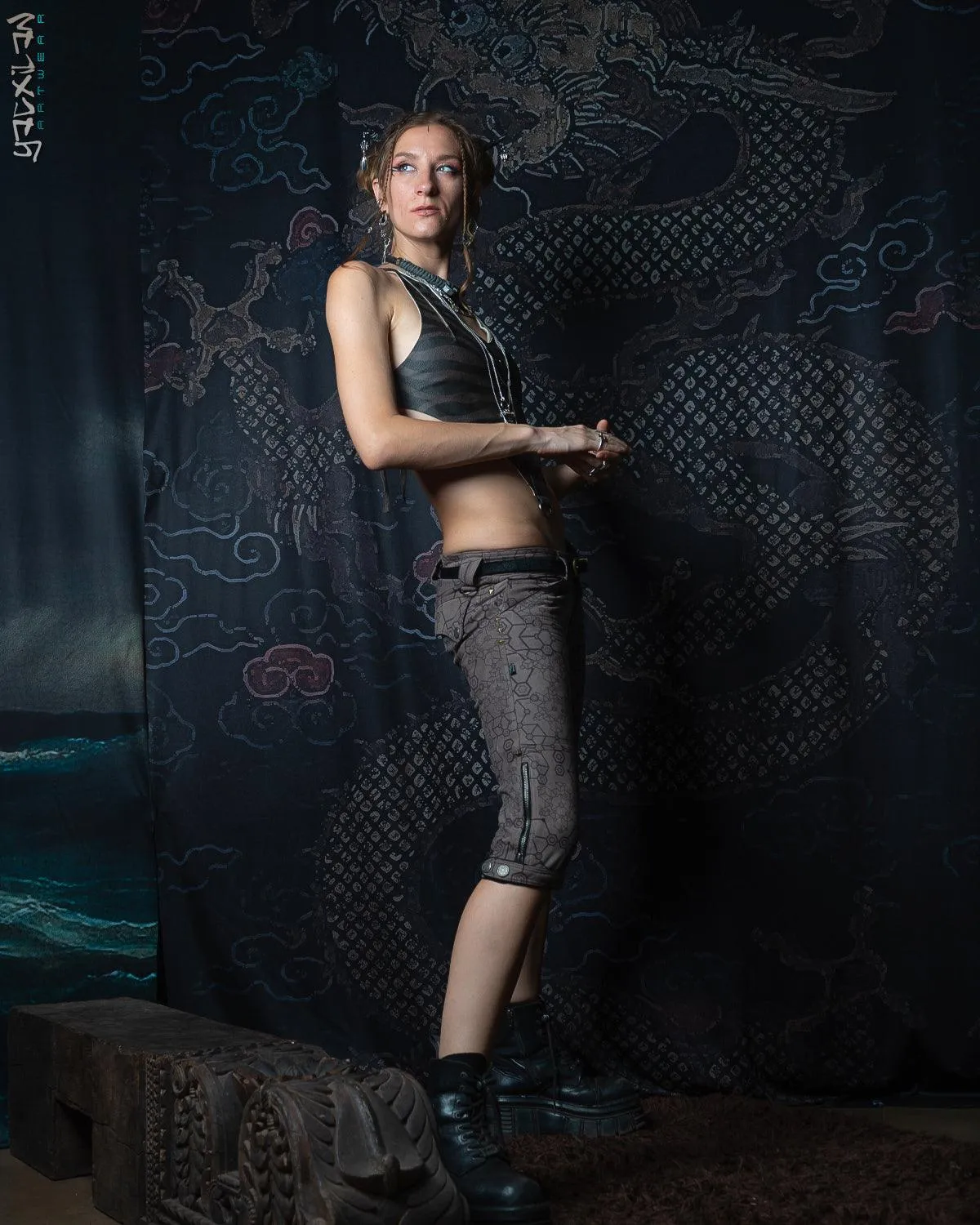 Corsaire Pants Woman / Fake Leather Swede - Grey SHAMANKA