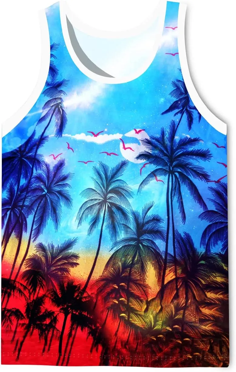LAIDIPAS Men's 3D Tank Tops Summer Casual Novelty Sleeveless Shirt Unisex Colorful Graphics Top Tees Shirt