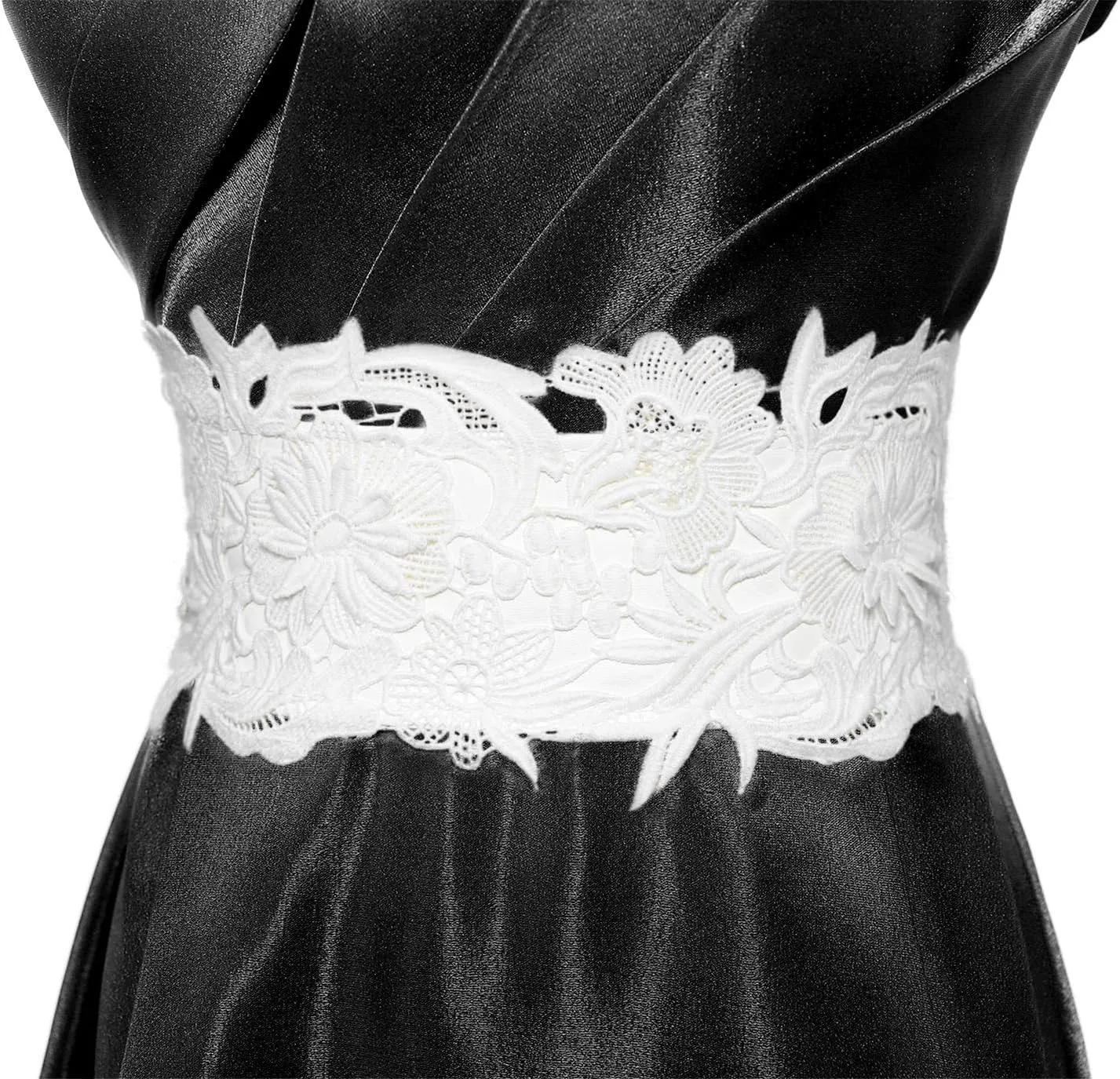 Lovful Womens Faux Leather Lace Wrap Around Obi Belt Waist Boho Band Wide Belts