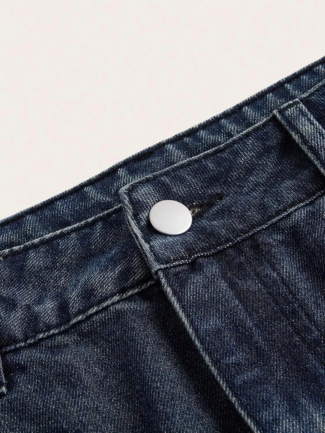 MakeMeChic Women's Casual High Waist Bodycon Jean Skirt Button Zipper Fly Mini Denim Skirt