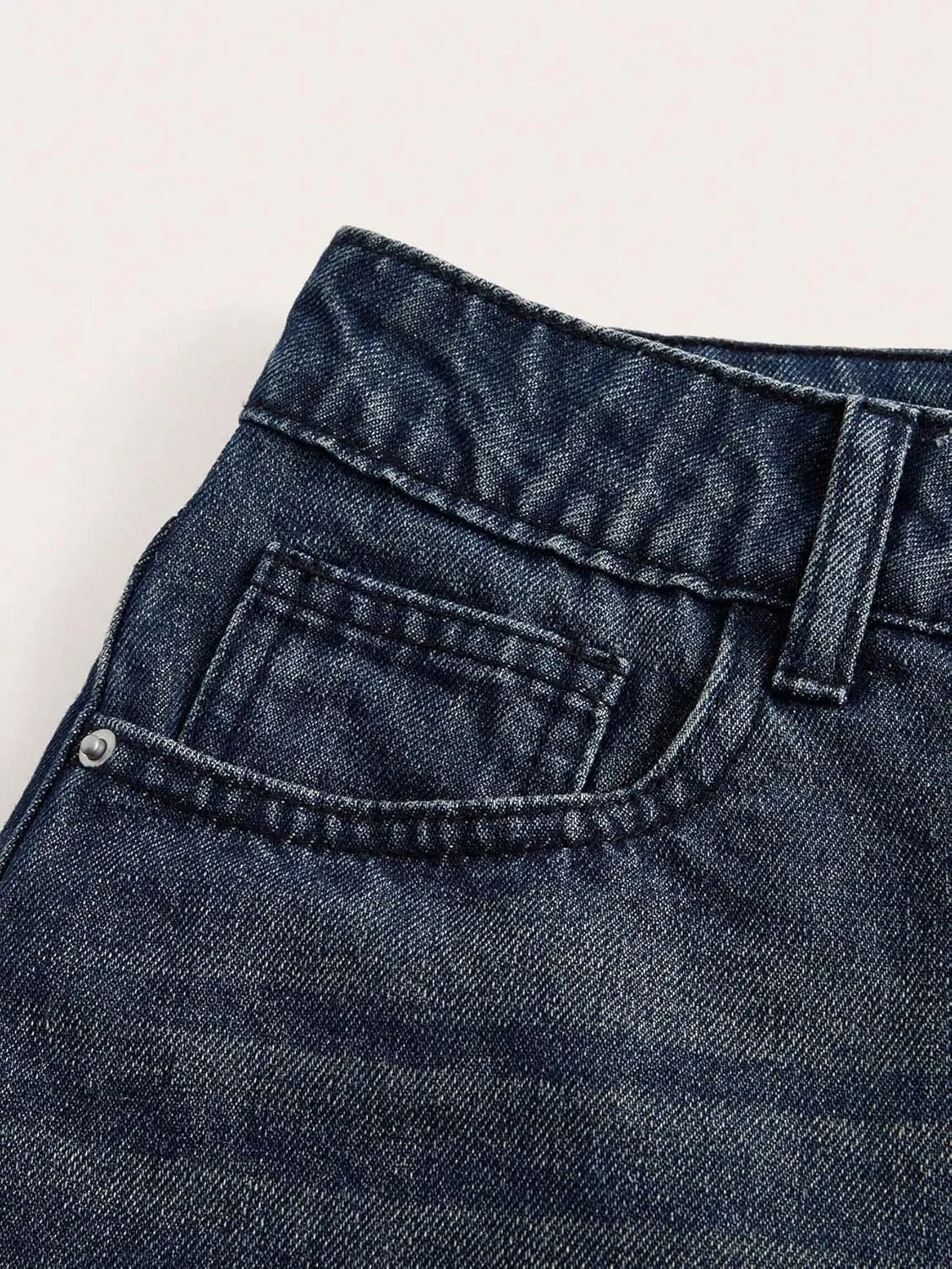 MakeMeChic Women's Casual High Waist Bodycon Jean Skirt Button Zipper Fly Mini Denim Skirt