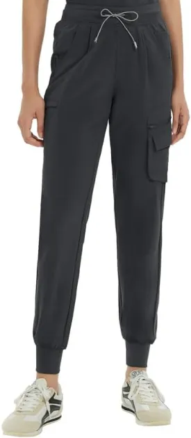 Medical Scrub Pants for Women  Mid Rise Jogger Pants with Yoga Waistband, 4-Way Stretch, Anti-Wrinkle & 8 Pockets