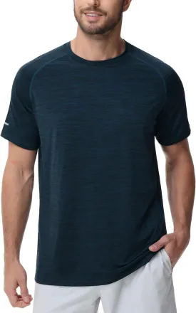 Men's Cooling Ice Silk Running Shirts Quick Dry Short Sleeve Athletic Gym T-Shirts UPF 50  Outdoor Workout Tshirts