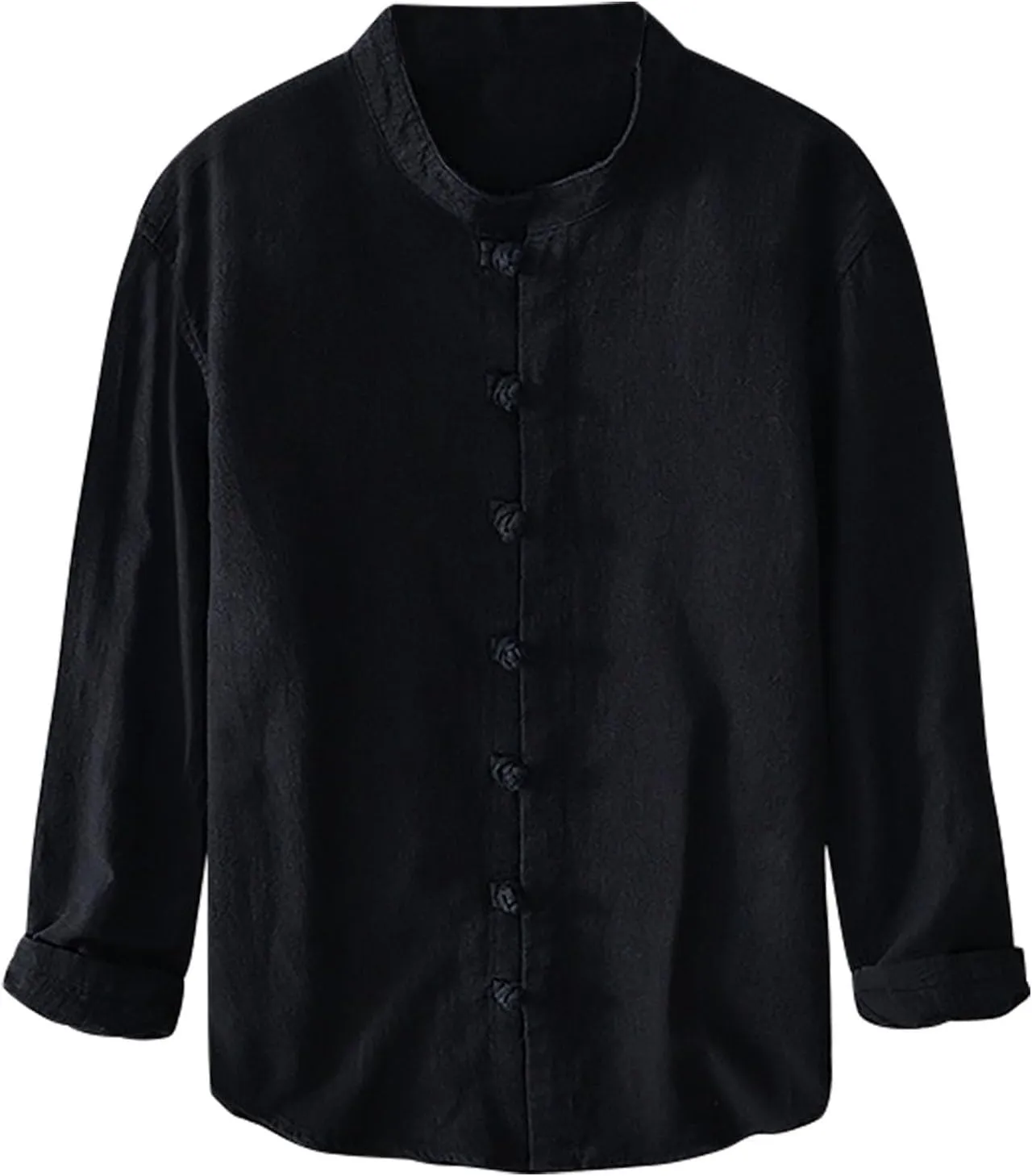 Mens Long Sleeve Linen Shirts Traditional Arts Kung Fu Tai Chi Classic Shirt Blouses Jackets Summer Casual Outfits