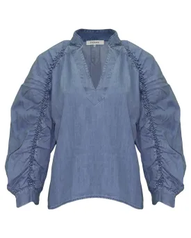 Ruched Cali Popover Shirt