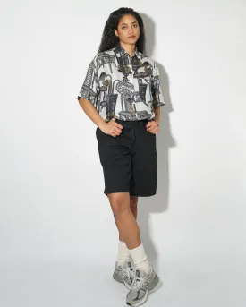 Silk Shirts Short Sleeve Patterned / H