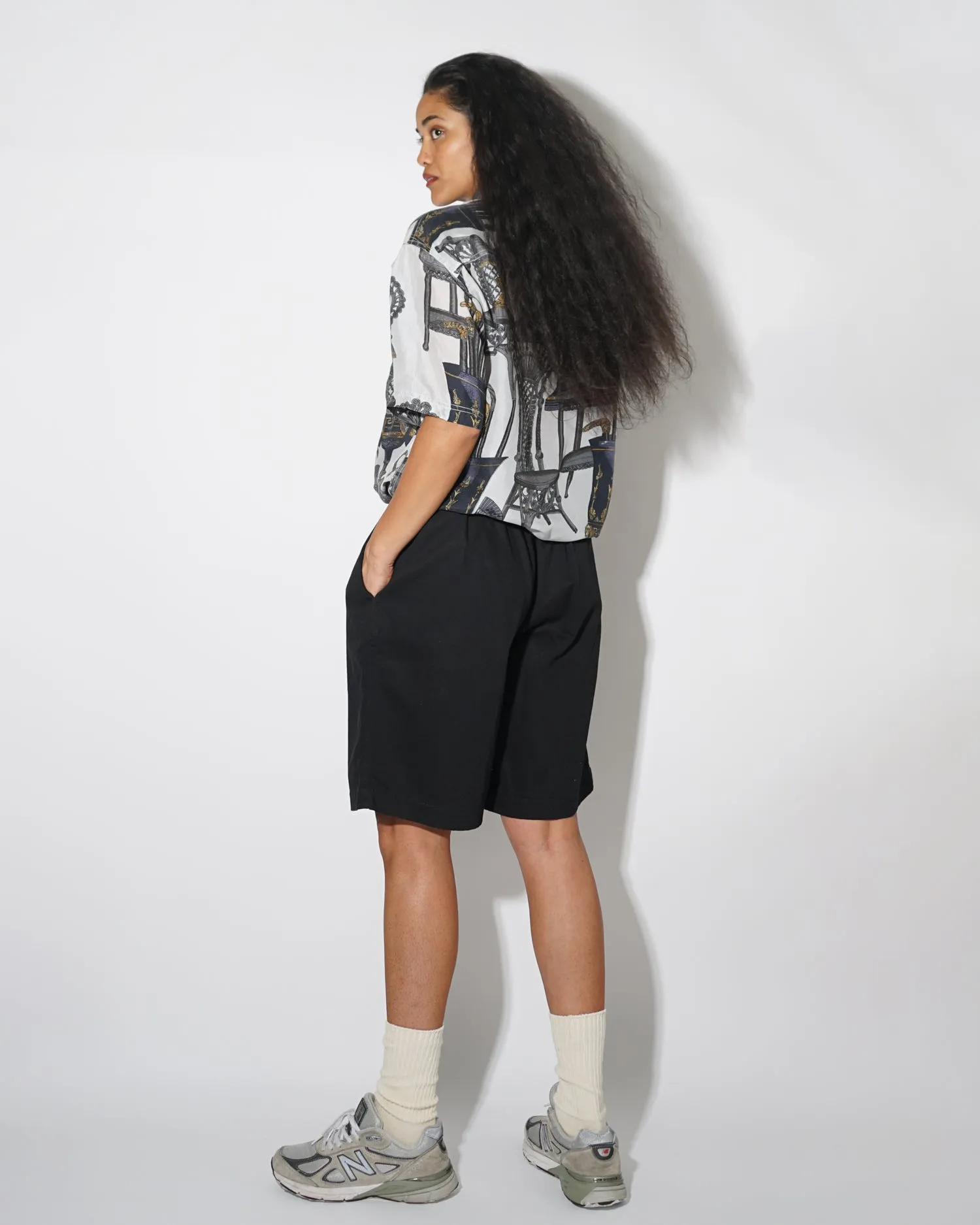Silk Shirts Short Sleeve Patterned / H