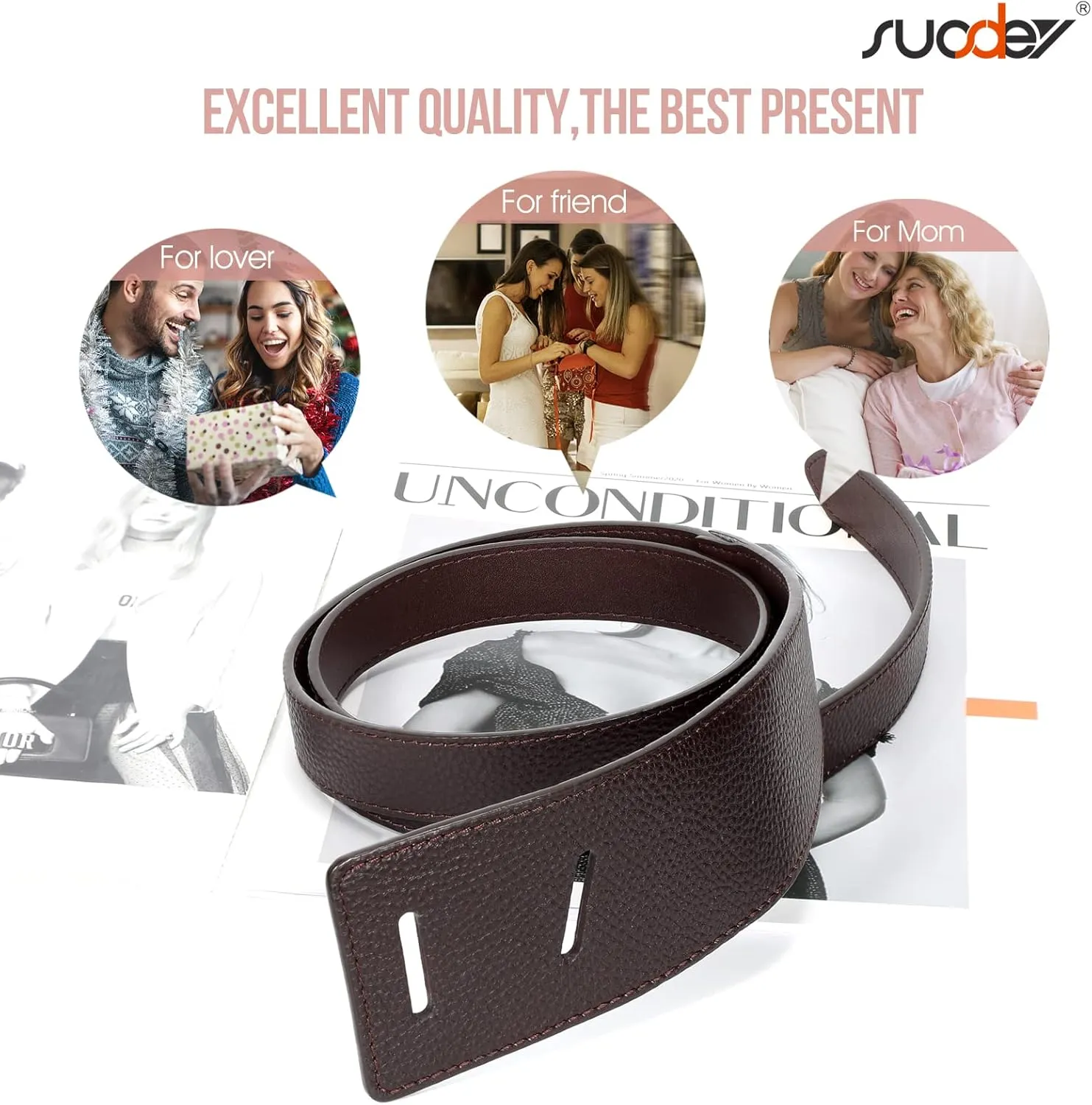 SUOSDEY Womens Genuine Leather Belt for Dress, Tie a Knot Leather Waist Belt for Jumpsuit Coat