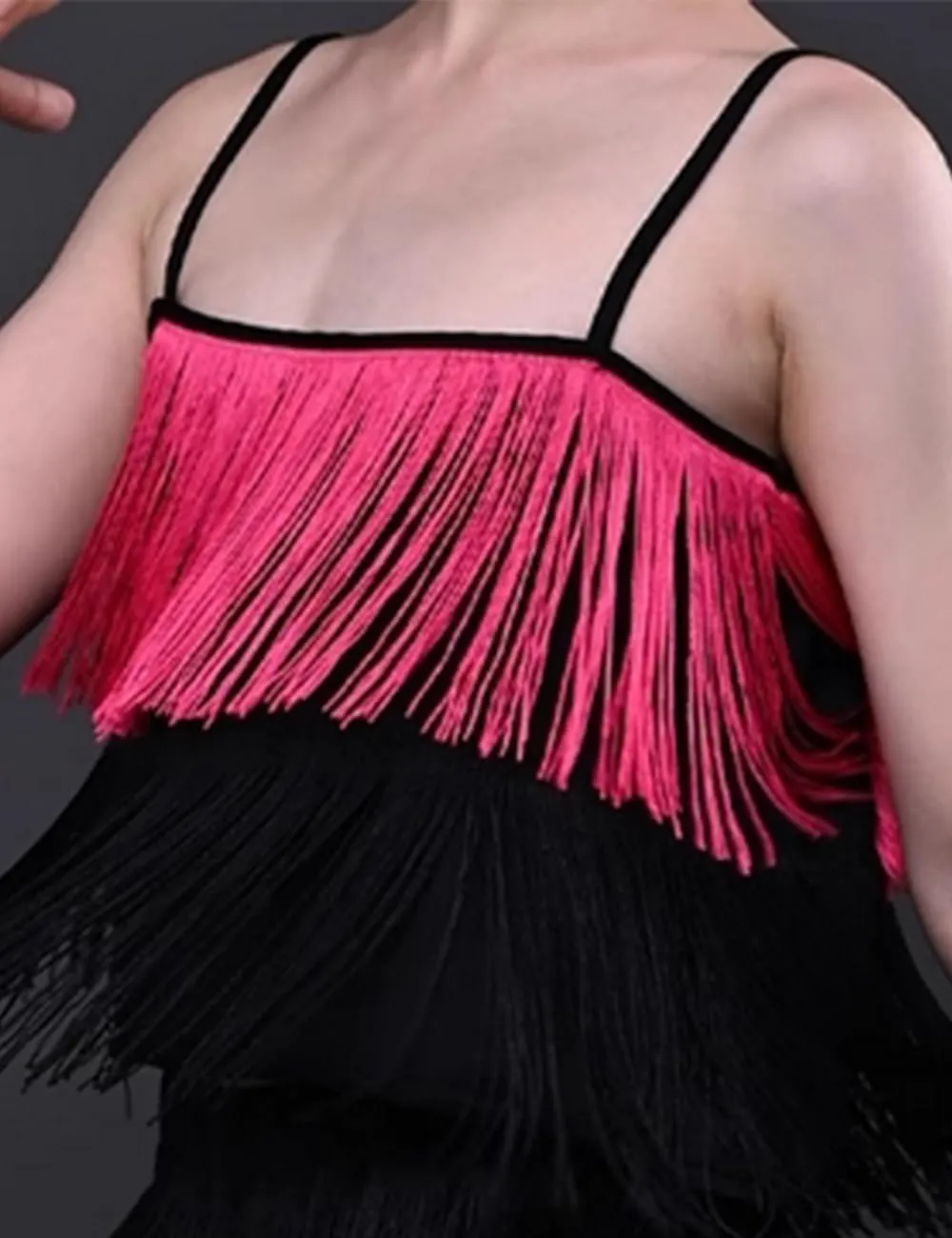 Women's Latin Tassel Dance top and Pant 2 Piece Sets for Ballroom Rumba Tango Salsa