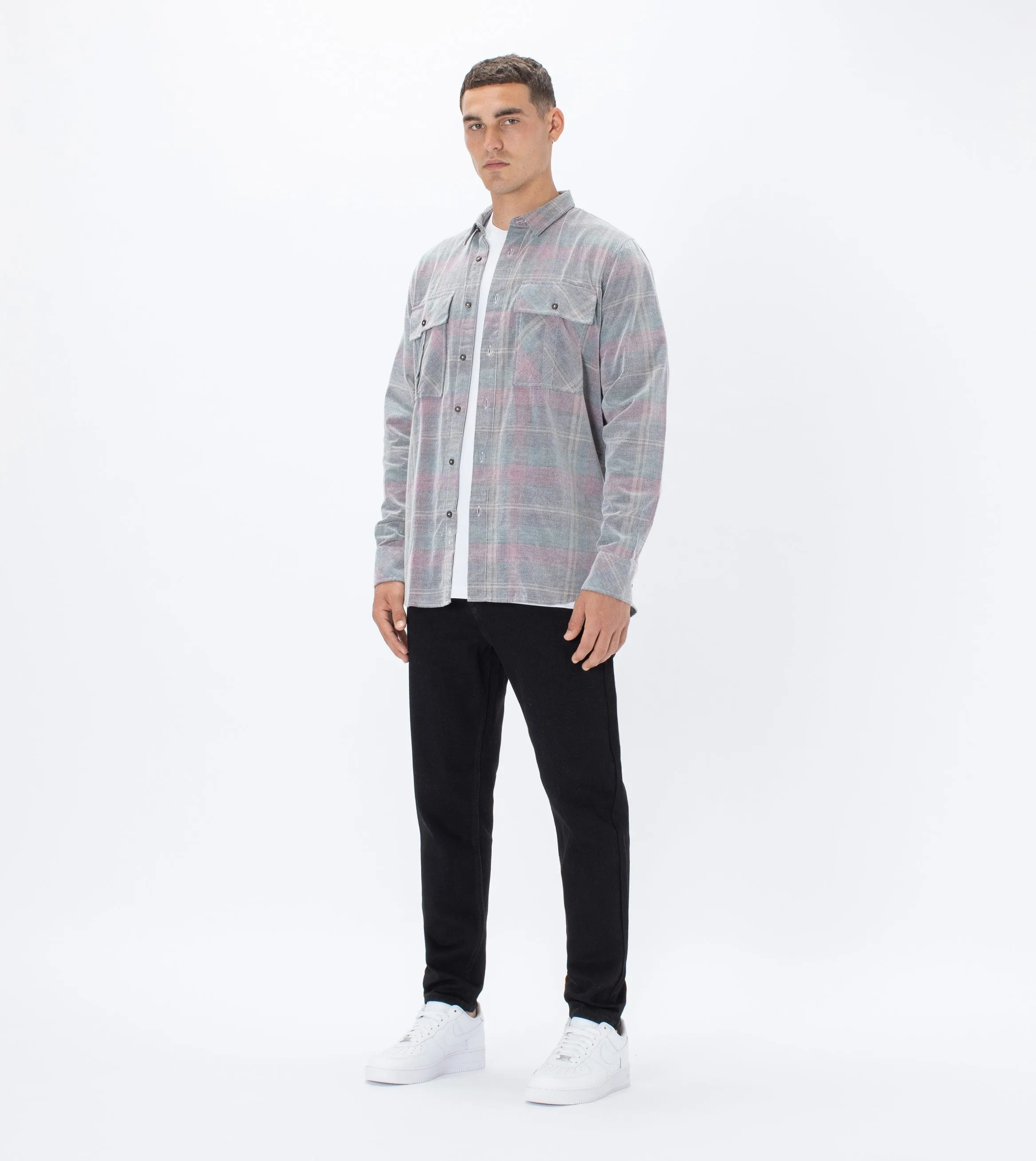 Work Cord LS Shirt Boysenberry/Black